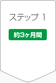 ステップ1 約3ヶ月間 ステップ1 約3ヶ月間
